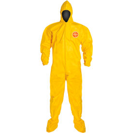 DuPont™ Tychem® 2000 Coverall Hood & Socks/Boots Bound Seam Yellow 5X 12/Qty QC122BYL5X001200
