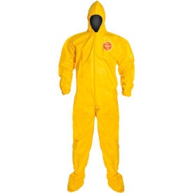 DuPont™ Tychem® 2000 Coverall Hood & Socks/Boots Bound Seam Yellow XL 12/Qty QC122BYLXL001200