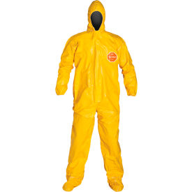 DuPont™ Tychem® 2000 Coverall Hood & Socks/Boots Yellow 5X 4/Qty QC122TYL5X000400