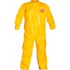 DuPont™ Tychem® 2000 Coverall Elastic Wrist/Ankle Stormflap Yellow 5X 4/Qty QC125TYL5X000400