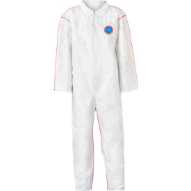 DuPont™ Tyvek 400 SFR Coverall Open Wrists & Ankle Storm Flap Serged Seams 2XL White 25Pk ST120SWH2X002500