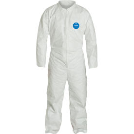 DuPont™ Tyvek® 400 CoverallSerged Seams Open Wrist & Ankles White LG 25/Qty TY120SWHLG002500