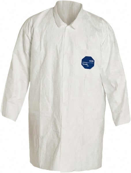 Lab Coat: 1.20 oz Material, Size Medium, Tyvek MPN:TY212SWHMD0030NF - Pkg Qty 30
