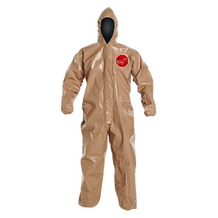 Standard Fit Hood. Elastic Wrists and Ankles. Storm Flap with Adhesive Closure. Tan. 7X MPN:C3127TTN7X000600