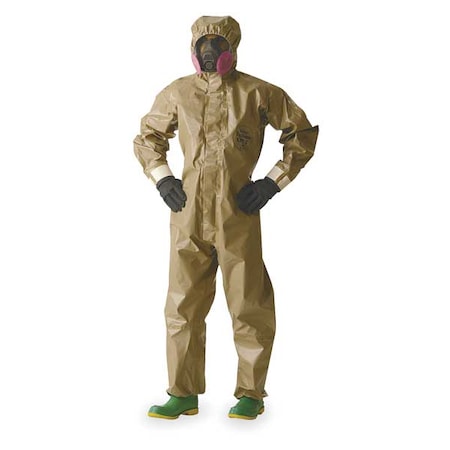 Respirator Fit Hood. Attached Dual Layer Gloves, Internal Multi-layer laminate / External Neoprene. 2X MPN:C3185TTN2X000600