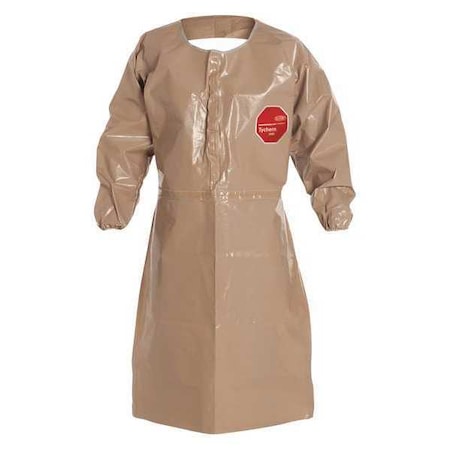 Apron, Multi-layer film barrier laminated to polypropylene (2.0 oz/yd^2) substrate, Tan, 44