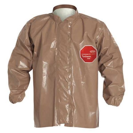 Chemical Resistant Jackets, Dupont Tychem® 5000, Zipper, Tan, M, 6 PK MPN:C3670TTNMD0006JF