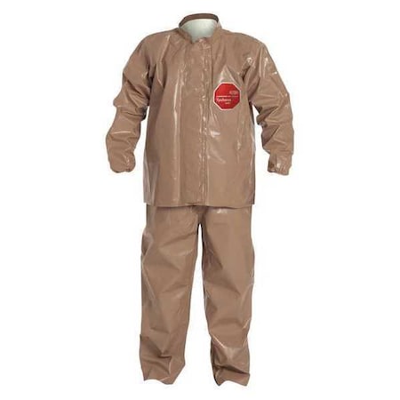 Jacket Overall, Tychem® 5000, 4.4 oz Fabric Weight, 31 1/2 in Inseam, Tan, 3XL MPN:C3750TTN3X000600