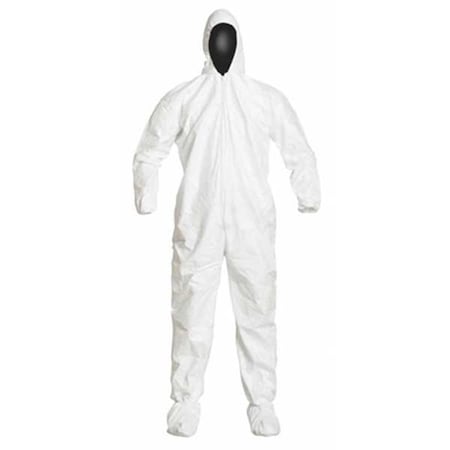 Serged Seams. Attached Elastic Hood. Set Sleeve Design. Elastic Wrists and Ankles. Attached Thumb Loops. LG MPN:IC105SWHLG002500
