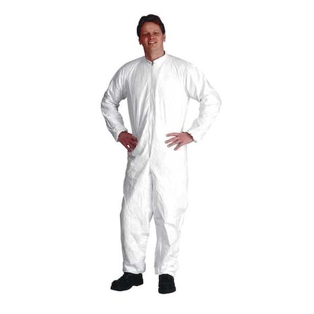 Serged Seams. Standard Collar. Set Sleeve Design. Elastic Wrists and Ankles. Zipper Closure. White. MD MPN:IC181SWHMD002500