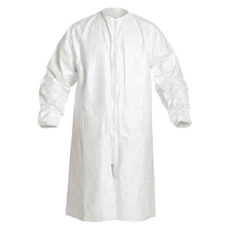 Disposable Lab Frock, Tyvek® IsoClean®, Serged, 55 in, White, 30 PK MPN:IC264SWH3X0030CS