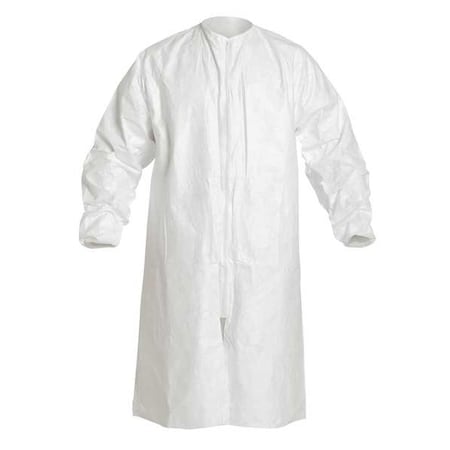 Tyvek IsoClean Disposable Lab Coat, Tyvek® IsoClean®, Zipper Closure, White, M, 30 PK MPN:IC264SWHMD00300B