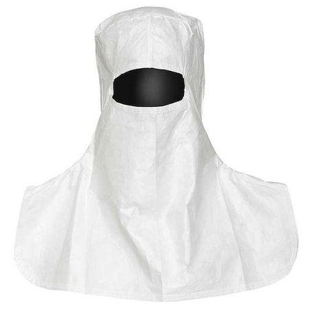 Hood, Polyethylene, Bound Seam, White, Covers Head, Mouth, Nose, 100 PK MPN:IC666BWHMD0100CS