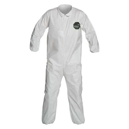 50 Coverall. Collar. Elastic Wrists and Ankles. White. MD MPN:NB125SWHMD002500