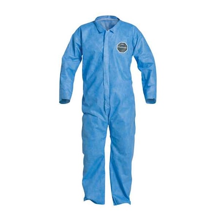 10 Coverall. Collar. Open Wrists and Ankles. Elastic Waist. Blue. 6X MPN:PB120SBU6X002500