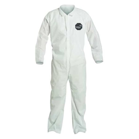 10 Coverall. Collar. Open Wrists and Ankles. Elastic Waist. White. 5X MPN:PB120SWH5X002500