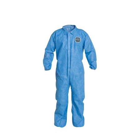 10 Coverall. Collar. Elastic Wrists and Ankles. Elastic Waist. Blue. 5X MPN:PB125SBU5X002500