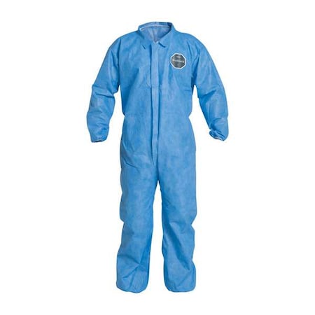 10 Coverall. Collar. Elastic Wrists and Ankles. Elastic Waist. Blue. 7X MPN:PB125SBU7X002500