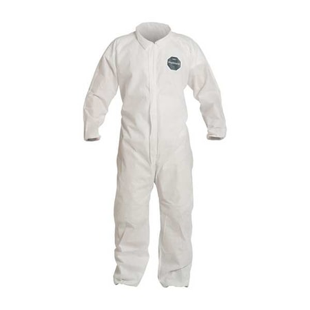 10 Coverall. Collar. Elastic Wrists and Ankles. Elastic Waist. White. 6X MPN:PB125SWH6X002500