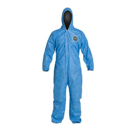 10 Coverall. Standard Fit Hood. Elastic Wrists and Ankles. Elastic Waist. Blue. XL MPN:PB127SBUXL002500