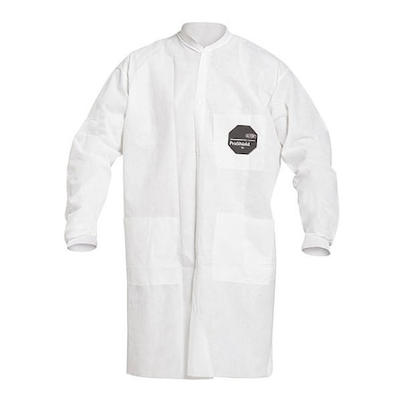 ProShield 10 Disposable Lab Coat, ProShield®, Snaps Closure, White, 4XL, 30 PK MPN:PB219SWH4X003000