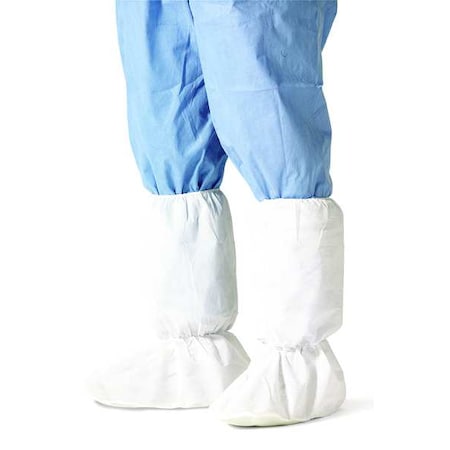 Disposable Boot Covers, L, Polyethylene Coated Spunbond Polypropylene, Elastic, Serged Seam MPN:PE444SWHLG010000