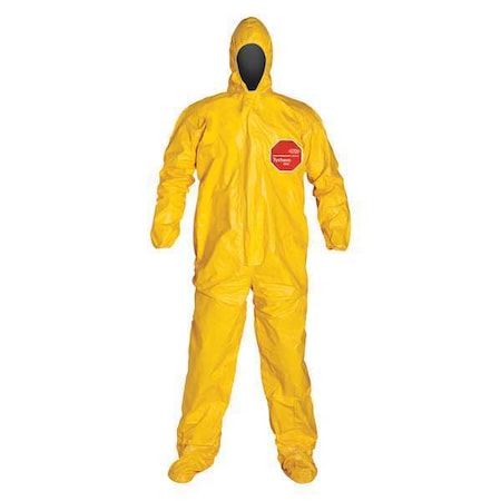 Standard Fit Hood. Stormflap. Elastic Wrists. Attached Socks. Storm Flap with Adhesive Closure. Yellow. 5X MPN:QC122TYL5X000400