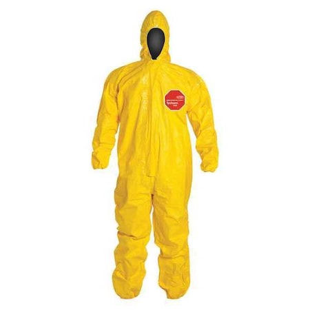 Standard Fit Hood. Stormflap. Elastic Wrists and Ankles. Storm Flap with Adhesive Closure. Yellow. 5X MPN:QC127TYL5X000400