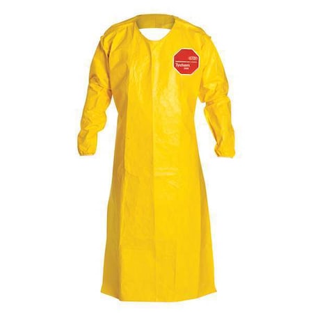 Apron, Polyethylene Coated High Density Polyethylene, Yellow, 52