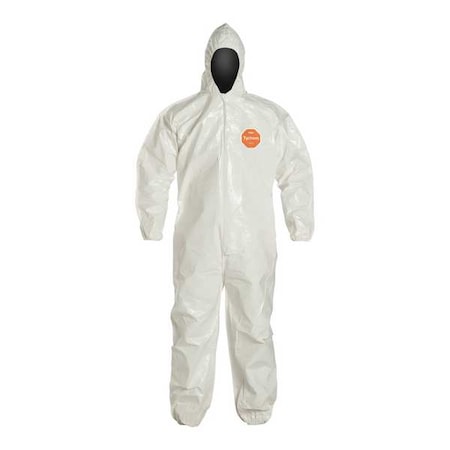 0 Standard Fit Hood. Elastic Wrists and Ankles. Storm Flap with Adhesive Closure. White. 7X MPN:SL127BWH7X001200