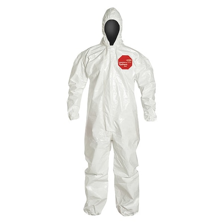 Standard Fit Hood. Elastic Wrists and Ankles. Storm Flap with Adhesive Closure. White. 2X MPN:SL127TWH2X000600