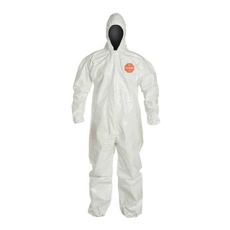 0 Standard Fit Hood. Elastic Wrists and Ankles. Storm Flap with Adhesive Closure. White. 5X MPN:SL127TWH5X0006RF