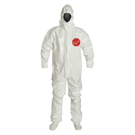 Respirator Fit Hood. Elastic Wrists. Storm Flap with Adhesive Closure. White. 5X MPN:SL128TWH5X000600