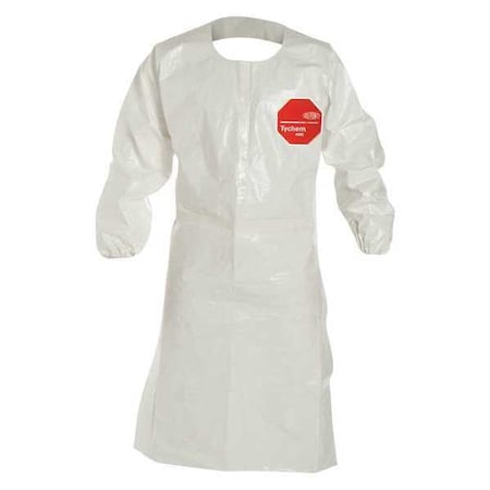Apron, Saranex™ 23-P Film Laminated to High Density Polyethylene, White, 44