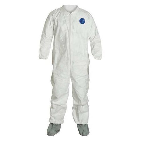 Coverall, Elastic Non Slip Boot, 4XL, PK25 MPN:TY121SWH4X0025NS