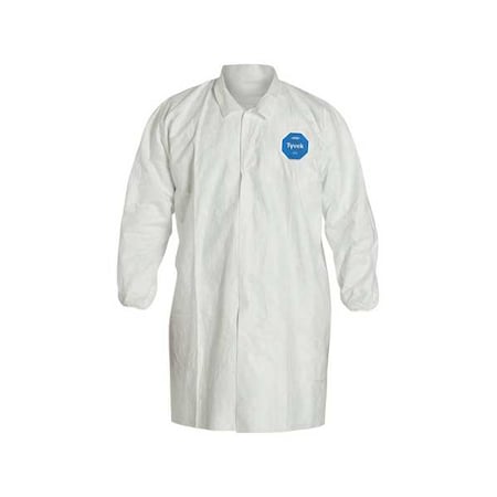 Lab Frock, Tyvek® 400, Serged, Knee Length, White, 30 PK MPN:TY211SWH7X003000