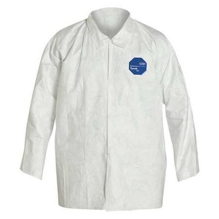 Disposable Shirt, M, Tyvek® 400, Snap, Open Cuff, Serged Seam, 50 PK MPN:TY303SWHMD0050VP