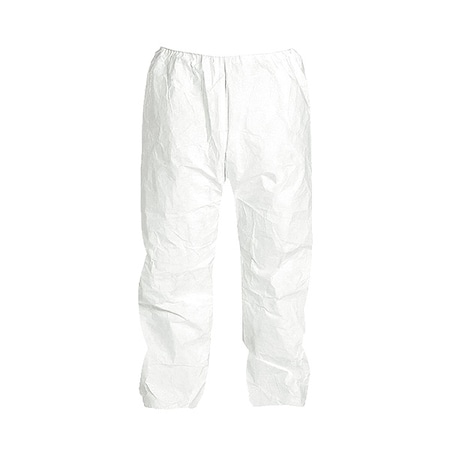 Disposable Pants, Tyvek® 400, 1.2 oz/sq yd, Serged, Open Ankle, Light Duty, White, Size 7XL MPN:TY350SWH7X005000