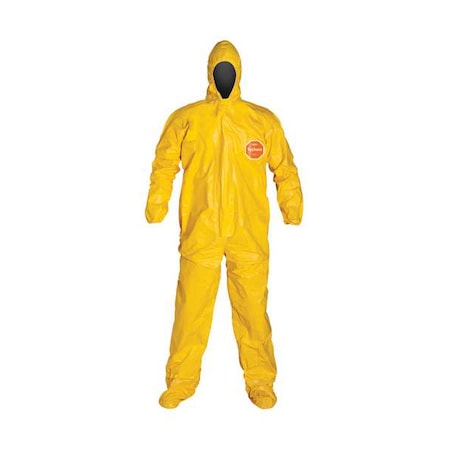 Tychem 2000 Coverall Attsocks Yellow 6X MPN:QC122TYL6X000400