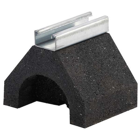 Pipe Support Block, Rubber Base, Cast Iron Strut, 6 in L x 4.8 in W, 200 lb Capacity MPN:DB5