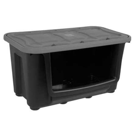 Storage Tub Stacking Bin, 4.61 cu ft, Black, Polypropylene MPN:7720GRBK.06