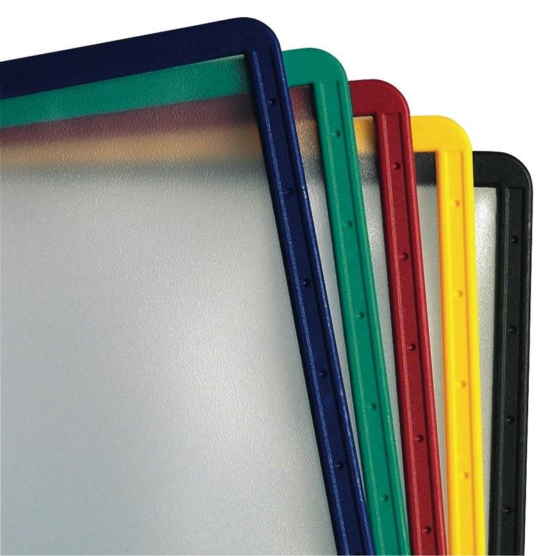 Durable InstaView Desktop Reference Replacement Sleeves, Assorted Colors, Pack Of 5 (Min Order Qty 2) MPN:554800