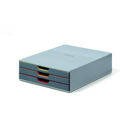 Desktop Drawer Organizer, 3 Colored Draw MPN:760327