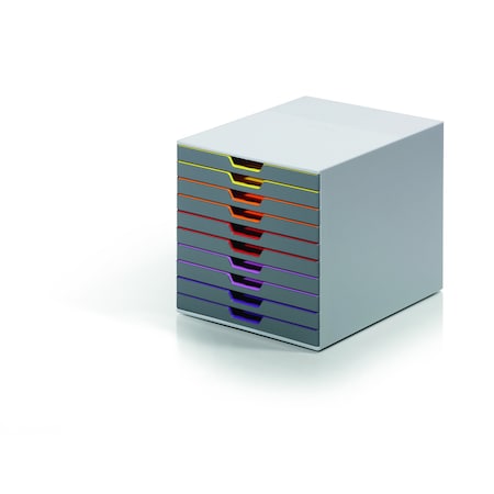 Desk Storage, 10 Drawer Box, Gray/Multi MPN:761027
