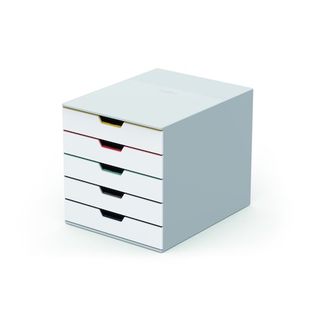 Desktop Drawer Organizer, 5 Colored Draw MPN:762527