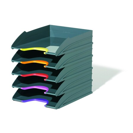 Letter Tray Set, Gray/Multicolor MPN:770557