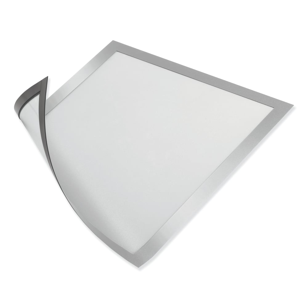 Durable DURAFRAME Magnetic Sign Holders, 6-1/2in x 9-1/2in, Silver, Set Of 2 Holders MPN:472123