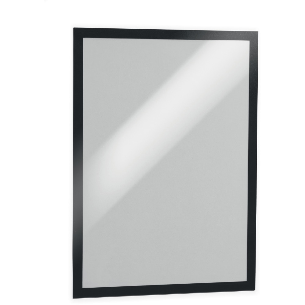 DURABLE DURAFRAME Self-Adhesive Magnetic Tabloid Sign Holder - Horizontal or Vertical, 12.25in x 18in Frame Size - Holds 11in x 17in Insert, 2 -Pack, Black (Min Order Qty 3) MPN:476901