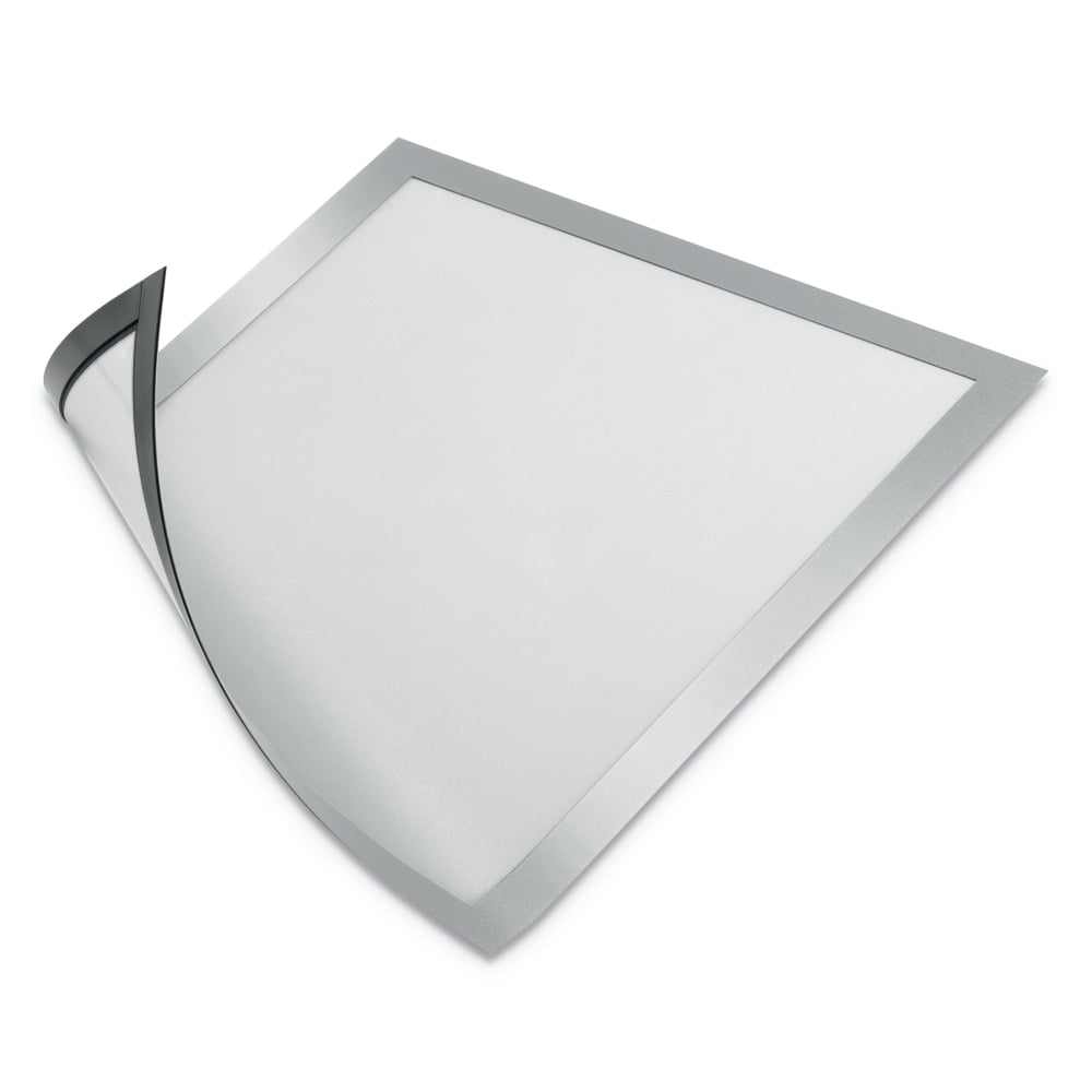 DURABLE DURAFRAME Magnetic Sign Holders, 9-1/2in x 12in, Silver, Set Of 2 Holders MPN:477123