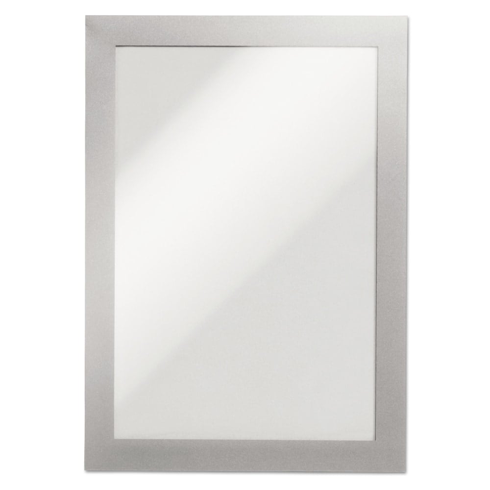 DURABLE DURAFRAME Sign Holders, 6-1/2in x 9-1/2in, Silver, Set Of 2 Holders (Min Order Qty 6) MPN:491323